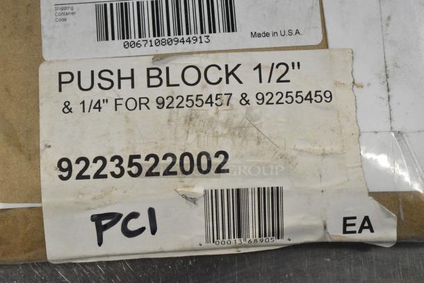 4 BRAND NEW SCRATCH AND DENT! Items Including 9223522002 Vollrath 352200-2 1/4" and 1/2" Push Block for InstaCut 5.1 Dicer or Slicer, 600GR34510 Regency 600GR34510 3/4" Convertible Gas Pressure Regulator 5.0" - 10.0" WC, Cooking Performance Group 35121102C049 Liquid Propane Orifice for 13" Wok Ranges. 4 Times Your Bid! - Image 11 of 11