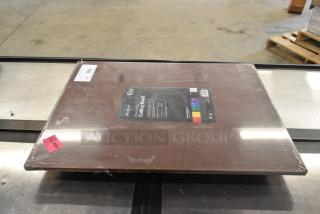 BRAND NEW SCRATCH AND DENT! 40724185BR Choice 24" x 18" x 1/2" Brown Polyethylene Cutting Board