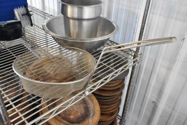5 Various Items Including Ricer, Baskets, Cylindrical Bin and Bowl. 5 Times Your Bid! - Image 3 of 6