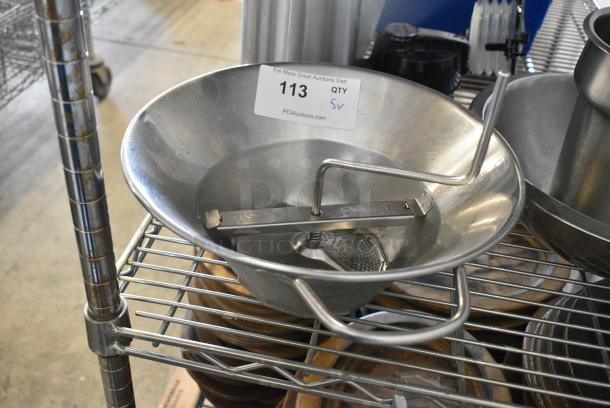 5 Various Items Including Ricer, Baskets, Cylindrical Bin and Bowl. 5 Times Your Bid! - Image 6 of 6