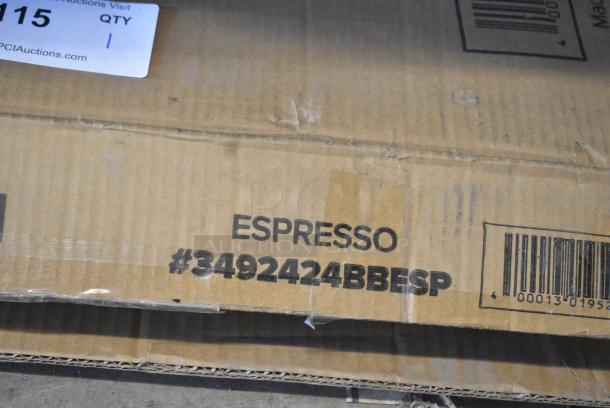 BRAND NEW SCRATCH AND DENT! 3492424BBESP Lancaster Table & Seating 24" x 24" Wood Butcher Block Table Top with Espresso Finish - Image 3 of 4