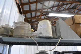 18 Various Items Including Food Processor Base, Robot Coupe Blade Holder, Clear Poly Food Processor Bowls. 18 Times Your Bid!