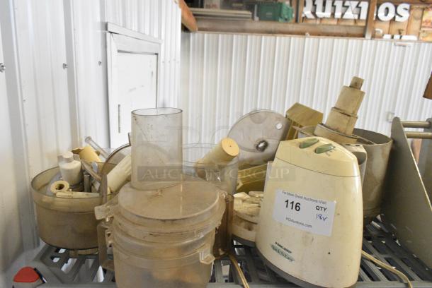 18 Various Items Including Food Processor Base, Robot Coupe Blade Holder, Clear Poly Food Processor Bowls. 18 Times Your Bid! - Image 3 of 5