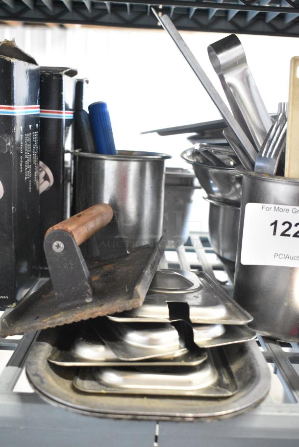 ALL ONE MONEY! Lot of Various Utensils in Stainless Steel Bin, Scraper, Bowls. - Image 3 of 5