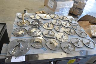 60 Various Food Processor Blades and Dicing Screens. 60 Times Your Bid!