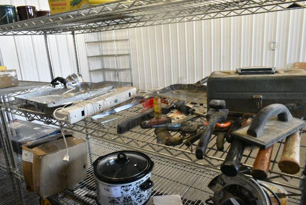 ALL ONE MONEY! Tier Lot of Various Items Including Paint Bins, Scissors, Toolbox - Image 2 of 6