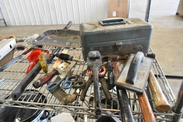 ALL ONE MONEY! Tier Lot of Various Items Including Paint Bins, Scissors, Toolbox - Image 3 of 6