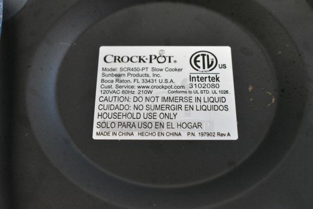 Crock Pot Slow Cooker. 115 Volts, 1 Phase. Tested and Working! - Image 6 of 6
