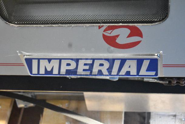 BRAND NEW SCRATCH AND DENT! Imperial Stainless Steel Commercial Natural Gas Powered Full Size Convection Oven w/ View Through Doors, Metal Oven Racks and Thermostatic Controls. See Pictures for Broken Glass. 70,000 BTU. - Image 3 of 9