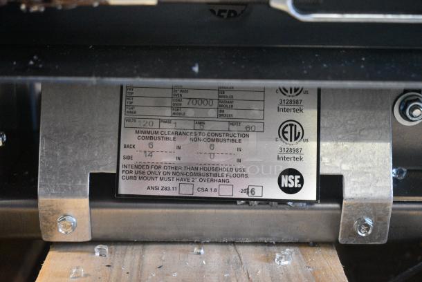 BRAND NEW SCRATCH AND DENT! Imperial Stainless Steel Commercial Natural Gas Powered Full Size Convection Oven w/ View Through Doors, Metal Oven Racks and Thermostatic Controls. See Pictures for Broken Glass. 70,000 BTU. - Image 8 of 9