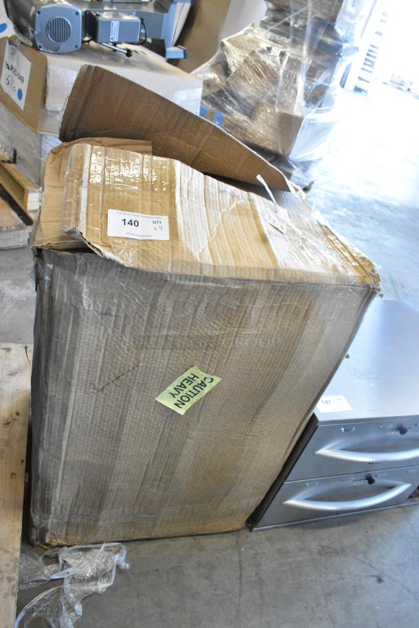 BRAND NEW SCRATCH AND DENT! Case of 4 Boxes of 4 Lancaster Table & Seating 164CUSHWDBK 2 1/2" Black Vinyl Seat for Wood Frame Chairs and Bar Stools - Image 2 of 4