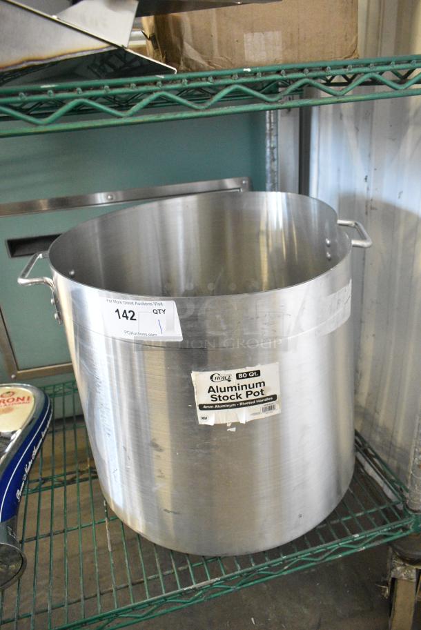 471SP80QT Choice 80 Qt. Heavy Weight Aluminum Stock Pot - Image 1 of 5