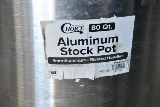 471SP80QT Choice 80 Qt. Heavy Weight Aluminum Stock Pot - Image 5 of 5