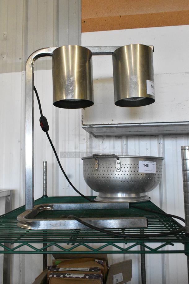 Metal Countertop 2 Head Warming Lamp. 120 Volts, 1 Phase. - Image 1 of 5