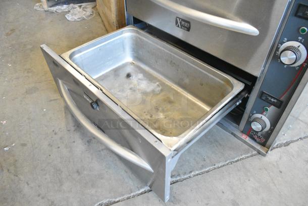 APW Wyott HDDI-2 Stainless Steel Commercial Countertop 2 Drawer Warming Drawer. 120 Volts, 1 Phase. Tested and Working! - Image 6 of 8
