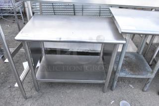 Stainless Steel Table w/ Under Shelf.