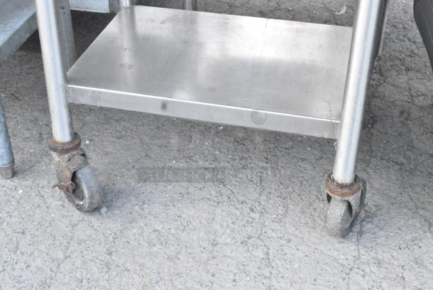 Stainless Steel Table w/ Under Shelf on Commercial Casters. - Image 3 of 5