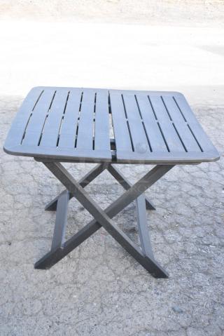 6 Black Poly Folding Tables. 6 Times Your Bid!