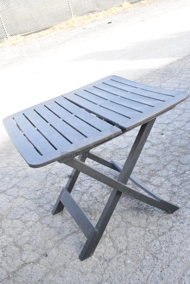 6 Black Poly Folding Tables. 6 Times Your Bid! - Image 4 of 6