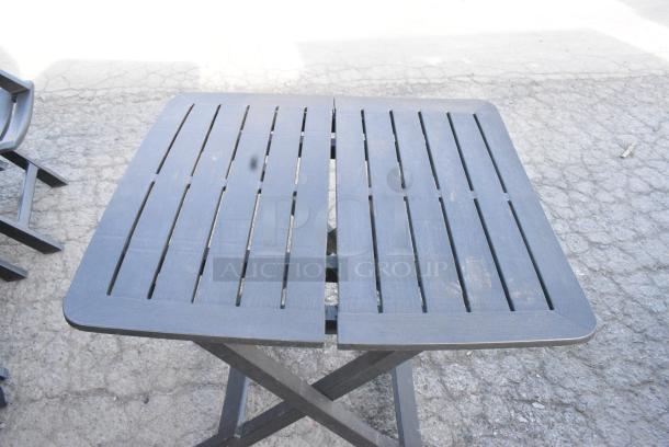 6 Black Poly Folding Tables. 6 Times Your Bid! - Image 6 of 6