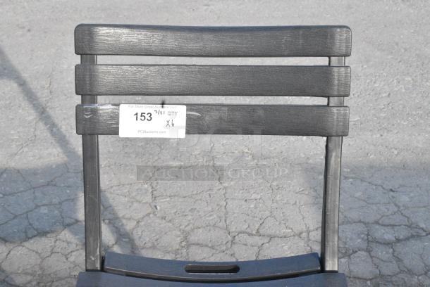 6 Black Poly Folding Chairs. 6 Times Your Bid! - Image 3 of 6