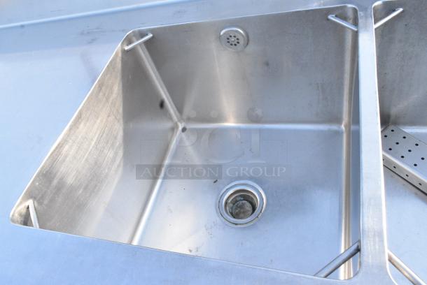 Stainless Steel Table w/ 2 Sink Bays and Under Shelf. - Image 7 of 9