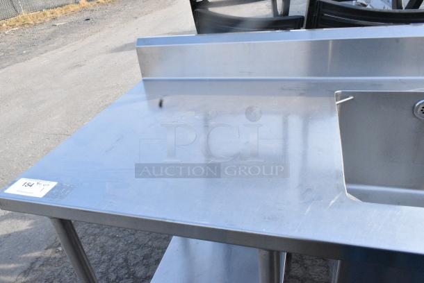 Stainless Steel Table w/ 2 Sink Bays and Under Shelf. - Image 8 of 9