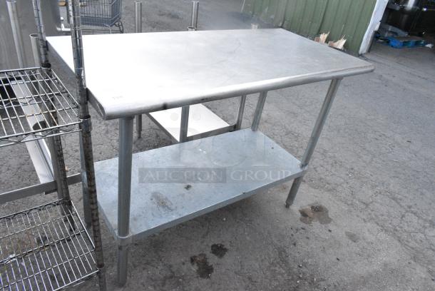 Stainless Steel Table w/ Metal Under Shelf. - Image 1 of 4