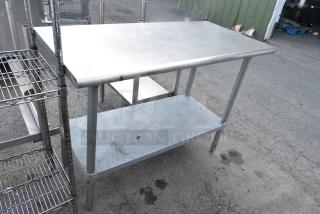 Stainless Steel Table w/ Metal Under Shelf.