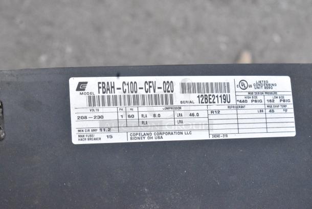 Copeland RRT10K1E-PFV-959 Compressor. 208/230 Volts, 1 Phase. - Image 6 of 6