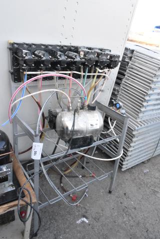 8 Soda Pumps on Chrome Finish Soda Rack and Carbonator. 8 Times Your Bid!