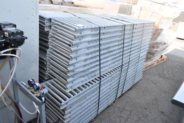 60 Metal Conveyor Belt Roller Sections. 60 Times Your Bid! - Image 1 of 4