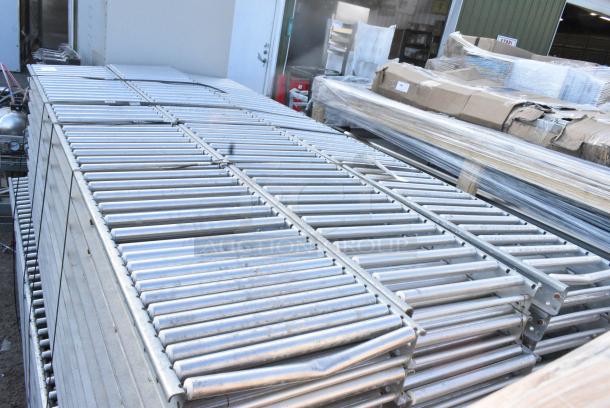 60 Metal Conveyor Belt Roller Sections. 60 Times Your Bid! - Image 3 of 4