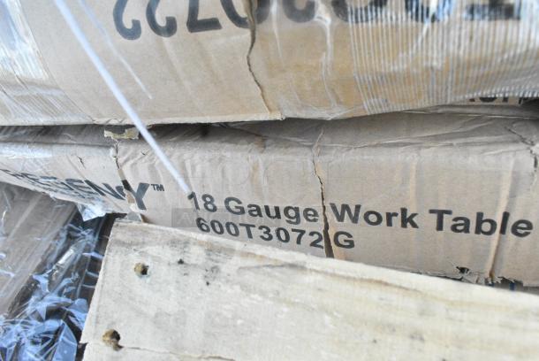 15 BRAND NEW SCRATCH AND DENT! Items Including 600TB2448G Regency 24" x 48" 18-Gauge 304 Stainless Steel Commercial Work Table with 4" Backsplash and Galvanized Undershelf, 600TB3030G Regency 30" x 30" 18-Gauge 304 Stainless Steel Commercial Work Table with 4" Backsplash and Galvanized Undershelf, 522ETSG3072 Steelton 30" x 72" 18 Gauge 430 Stainless Steel Work Table with Undershelf and 2" Rear Upturn, 600T3072G Regency 30" x 72" 18-Gauge 304 Stainless Steel Commercial Work Table with Galvanized Legs and Undershelf, 460EC1848 Regency 18" x 48" NSF Chrome Wire Shelf,164CS24BK Lancaster Table & Seating 24" x 18" x 38" Black Cash Register Stand with Locking Drawer. 15 Times Your Bid! May Be Missing Pieces - Image 12 of 14