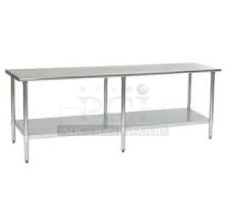 BRAND NEW SCRATCH AND DENT! Regency 600T3084G 30" x 84" 18-Gauge 304 Stainless Steel Commercial Work Table with Galvanized Legs and Undershelf. May Be Missing Pieces