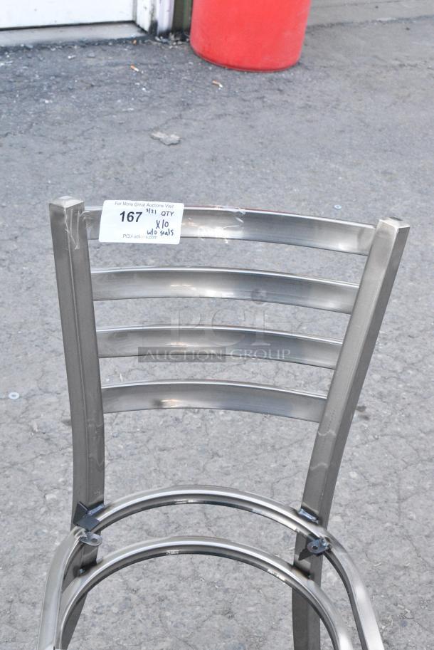 10 BRAND NEW SCRATCH AND DENT! Lancaster Table & Seating 164CMTLADCFR Metal Dining Height Ladder Back Chair Frames. 10 Times Your Bid! - Image 3 of 4