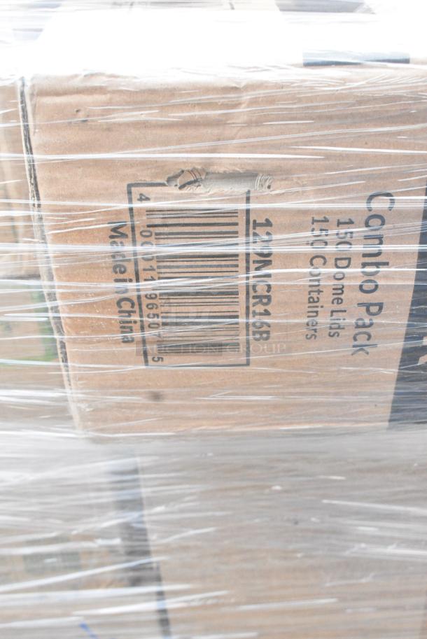 35 BRAND NEW SCRATCH AND DENT! Items Including 129MCR16B Choice 16 oz. Black 6 1/4" Round Microwavable Heavy Weight Container with Lid - 150/Case, 612FS5006 Choice Third Size Foil Steam Pan Deep 3 5/16" Depth - 100/Case, 395TO993 EcoChoice No PFAS Added Bamboo / Bagasse 9" x 9" x 3" 3 Compartment Takeout Container - 200/Case, 760V32KR Carnival King Kraft 32 oz. Popcorn Cup - 500/Case, 433NACHOS Carnival King Small Clear 2 Compartment Plastic Nacho Tray - 500/Case, 5001RT800B Lavex 8" White Hardwound Paper Towel, 800 Feet / Roll - 6/Case, 500TO993C3 Choice 9" x 9" x 3" Microwaveable 3-Compartment Black / Clear Plastic Hinged Container - 100/Case. 35 Times Your Bid! - Image 9 of 12