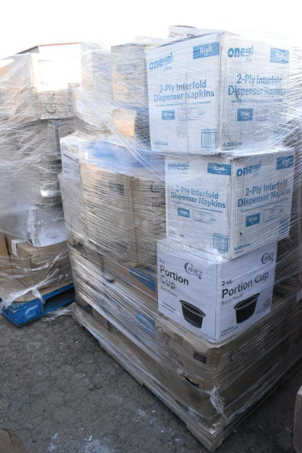 25 BRAND NEW SCRATCH AND DENT! Items Including 485CBR Choice 8" Red Plastic Soda / Sundae Spoon - 1000/Case, 129MCR50B Choice 48 oz. Black Round Microwavable Heavy Weight Container with Lid 9" - 150/Case, 612P527 Choice 7" Clear Round Plastic Dome Lid - 500/Case, 612FTL1230 Choice Foil Steam Table Pan Lid - Third Size - 100/Case, 127P2B Choice Black Plastic Souffle Cup / Portion Cup - 2 oz. - 2500/Case, 500TW14 Choice 14 oz. Translucent Thin Wall Plastic Cold Cup - 1000/Case, 500CC16 Choice Clear PET Customizable Plastic Cold Cup 16oz 1000/Case, 130TONG10BLK Visions 10 1/2" Black Disposable Plastic Tongs - 36/Case. 25 Times Your Bid! - Image 1 of 12