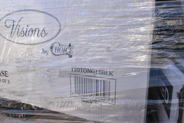 25 BRAND NEW SCRATCH AND DENT! Items Including 485CBR Choice 8" Red Plastic Soda / Sundae Spoon - 1000/Case, 129MCR50B Choice 48 oz. Black Round Microwavable Heavy Weight Container with Lid 9" - 150/Case, 612P527 Choice 7" Clear Round Plastic Dome Lid - 500/Case, 612FTL1230 Choice Foil Steam Table Pan Lid - Third Size - 100/Case, 127P2B Choice Black Plastic Souffle Cup / Portion Cup - 2 oz. - 2500/Case, 500TW14 Choice 14 oz. Translucent Thin Wall Plastic Cold Cup - 1000/Case, 500CC16 Choice Clear PET Customizable Plastic Cold Cup 16oz 1000/Case, 130TONG10BLK Visions 10 1/2" Black Disposable Plastic Tongs - 36/Case. 25 Times Your Bid! - Image 12 of 12