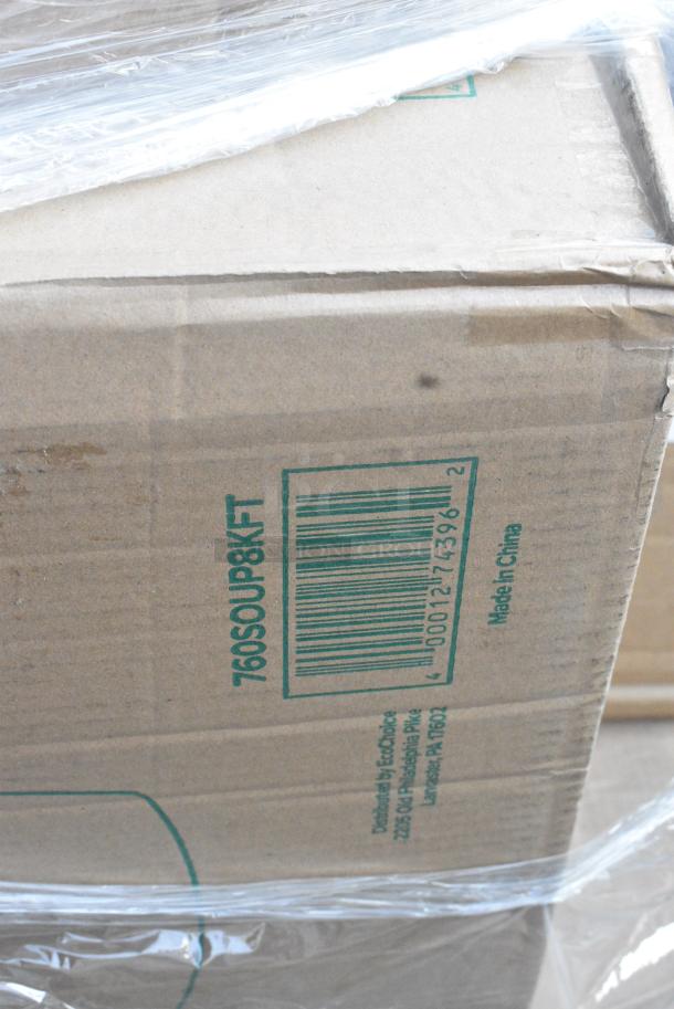 25 BRAND NEW SCRATCH AND DENT! Items Including 795KFT50RNPE Choice 50 oz. Round Kraft PE-Lined Microwavable Take-Out Container 7 5/16" x 3" - 300/Case, 129MCS28B Choice 28 oz. Black Rectangular Microwavable Heavy Weight Container with Lid 8 3/4" x 6 1/4" x 1 3/4" - 150/Case, 500TW7 Choice 7 oz. Translucent Thin Wall Plastic Cold Cup - 2500/Case, 50012DWALLW Choice 12 oz. White Smooth Double Wall Paper Hot Cup - 500/Case, 760SOUP8KFT EcoChoice 8 oz. Kraft Paper Food Cup with Vented Lid - 250/Case, 500WRPKITWB Choice 15 3/4" Square White 2-Ply 1/4 Fold WrapNap Dinner Napkin with Black Self-Adhering Paper Napkin Band - 2750/Case, 347BP10BK Choice 10 1/4" Black Plastic Plate - 500/Case. 25 Times Your Bid! - Image 10 of 13