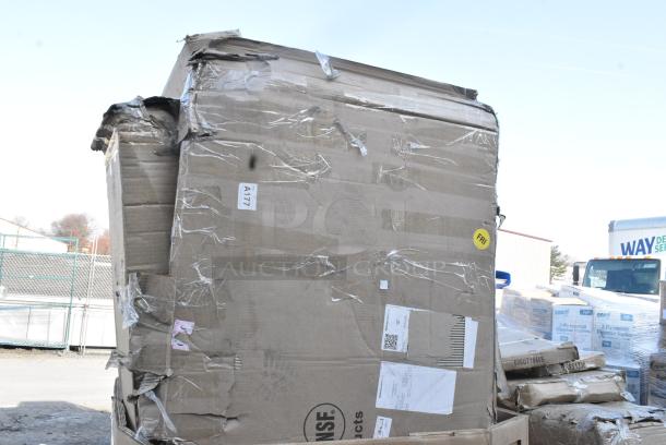 9 BRAND NEW SCRATCH AND DENT! Items Including 600CT3S1830E Regency 18" x 30" Three Shelf 18-Gauge 304 Stainless Steel Utility Cart with Enclosed Base and Open Front, 427BAU3232SF Lancaster Table & Seating 32" x 32" Sea Foam Powder-Coated Aluminum Bar Height Outdoor Table with Umbrella Hole, 600T3036G Regency 30" x 36" 18-Gauge 304 Stainless Steel Commercial Work Table with Galvanized Legs and Undershelf, 600FT1236SS Regency 12" x 36" 14-Gauge Stainless Steel Floor Trough with Grate, 460EB1472 Regency 14" x 72" NSF Black Epoxy Wire Shelf. 9 Times Your Bid! May Be Missing Pieces - Image 3 of 13