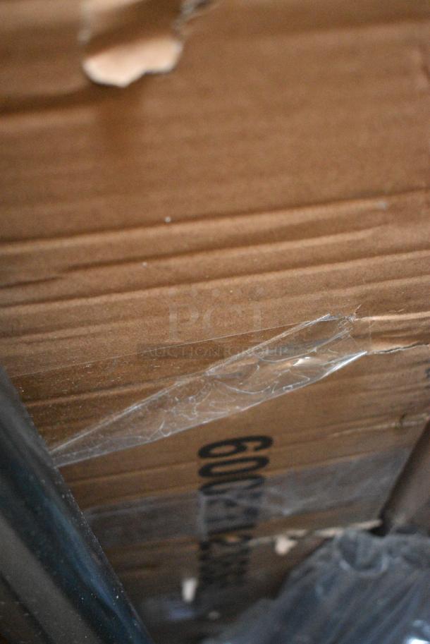 9 BRAND NEW SCRATCH AND DENT! Items Including 600CT3S1830E Regency 18" x 30" Three Shelf 18-Gauge 304 Stainless Steel Utility Cart with Enclosed Base and Open Front, 427BAU3232SF Lancaster Table & Seating 32" x 32" Sea Foam Powder-Coated Aluminum Bar Height Outdoor Table with Umbrella Hole, 600T3036G Regency 30" x 36" 18-Gauge 304 Stainless Steel Commercial Work Table with Galvanized Legs and Undershelf, 600FT1236SS Regency 12" x 36" 14-Gauge Stainless Steel Floor Trough with Grate, 460EB1472 Regency 14" x 72" NSF Black Epoxy Wire Shelf. 9 Times Your Bid! May Be Missing Pieces - Image 10 of 13