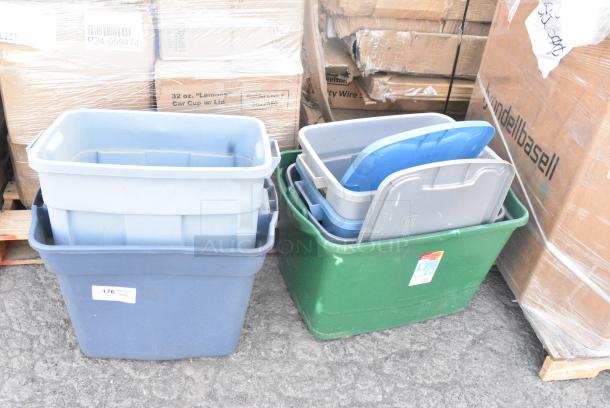 ALL ONE MONEY! Lot of 6 Poly Bins - Image 1 of 7