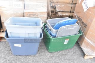 ALL ONE MONEY! Lot of 6 Poly Bins
