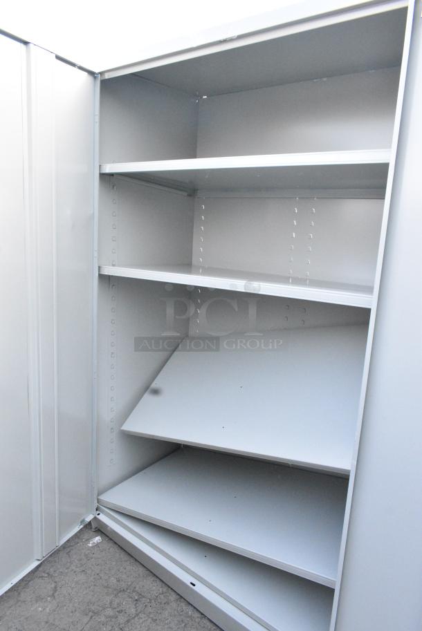 Tennsco Tan Metal 2 Door Cabinet. - Image 2 of 5