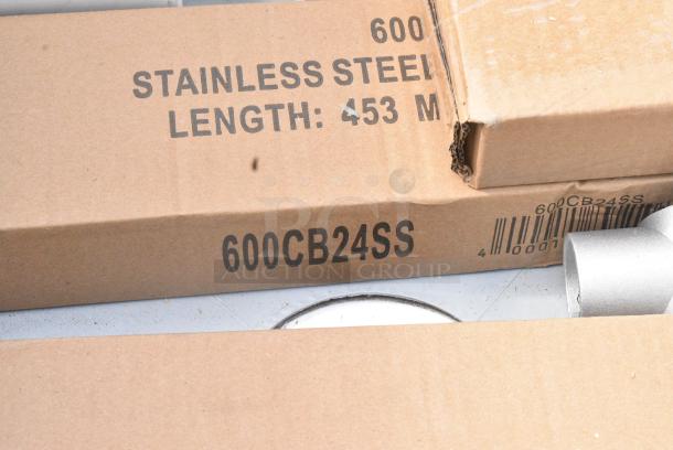 BRAND NEW SCRATCH AND DENT! Regency 600S32424224 124" 16-Gauge Stainless Steel Three Compartment Commercial Sink with 2 Drainboards - 24" x 24" - Image 9 of 11
