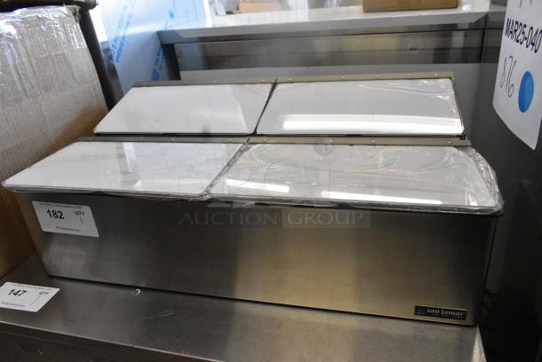 BRAND NEW SCRATCH AND DENT! San Jamar Stainless Steel Topping Bin - Image 2 of 7