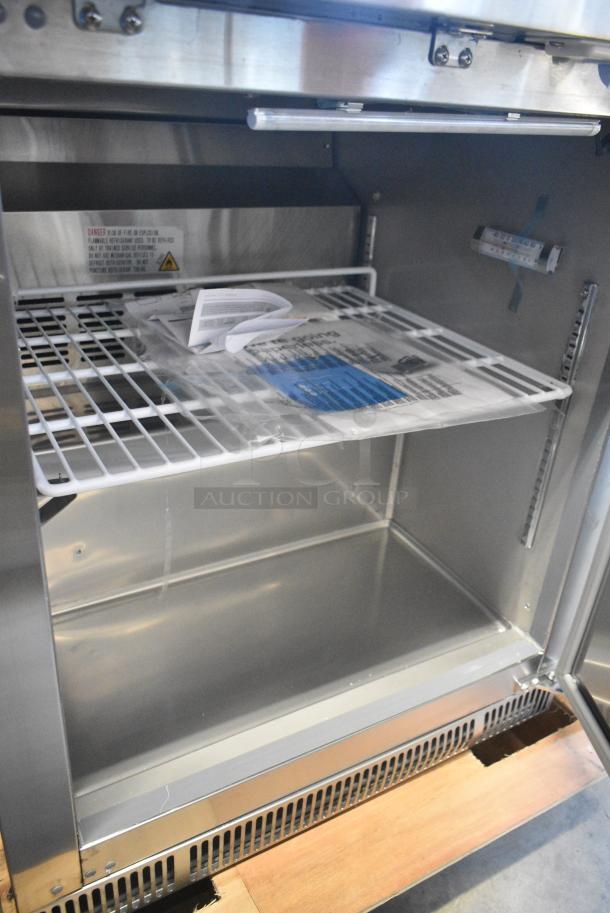 BRAND NEW SCRATCH AND DENT! 2023 Avantco ZWT-27F-HC Stainless Steel 27" Front Breathing Worktop Freezer with 3 1/2" Backsplash. 115 Volts, 1 Phase. Tested and Working! - Image 4 of 6