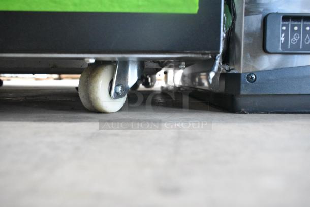 BRAND NEW SCRATCH AND DENT! Avantco  193BCFD48B Metal Commercial 47 3/16" Black Square Dry Bakery Display Case with LED Lighting on Commercial Casters. 110-120 Volts, 1 Phase. - Image 4 of 9