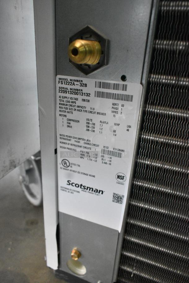 BRAND NEW SCRATCH AND DENT! 2022 Scotsman FS1222A-32B Stainless St Prodigy Plus Series 22" Air Cooled Flake Ice Machine - 1100 lb. 208/230 Volts, 1 Phase. - Image 5 of 5